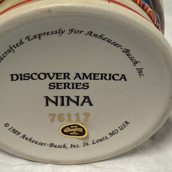 Budweiser Limited Edition Discovery Of America Series Nina 1989 Anheuser Busch - Picture 9 of 12
